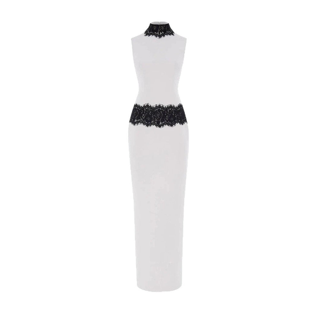 Sexy backless slim split dress