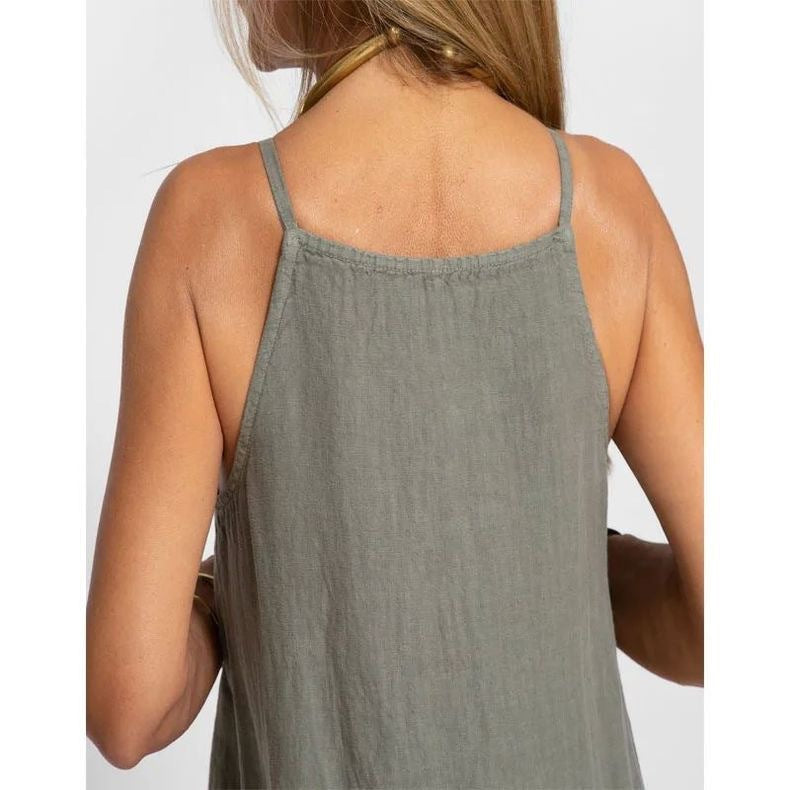 Spring new skirt summer fashion casual cotton and linen suspender summer dress