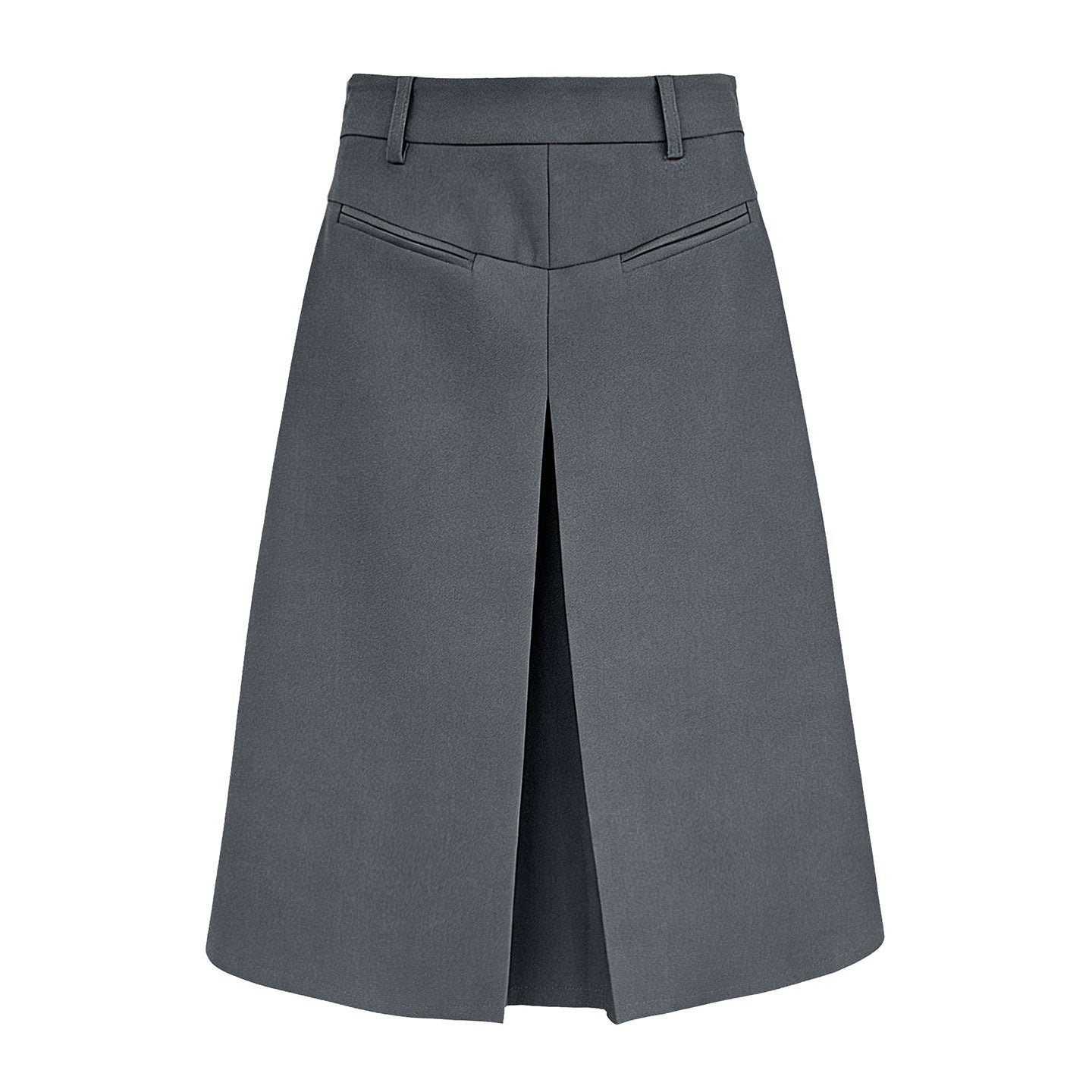 Korean version of high-waisted split skirt, spring suit short skirt, thin casual A-shaped skirt, mid skirt