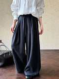 Japanese Yamamoto Pants Versatile Casual Skinny Wide Leg Pants Women's Summer Commuter Tencel Ramie Pants Thin