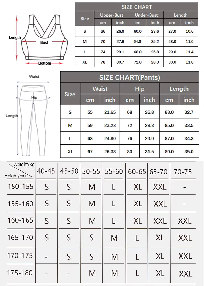 Two-Piece Gym Yoga Set | Women's Slim Fit Breathable Sportswear Suit