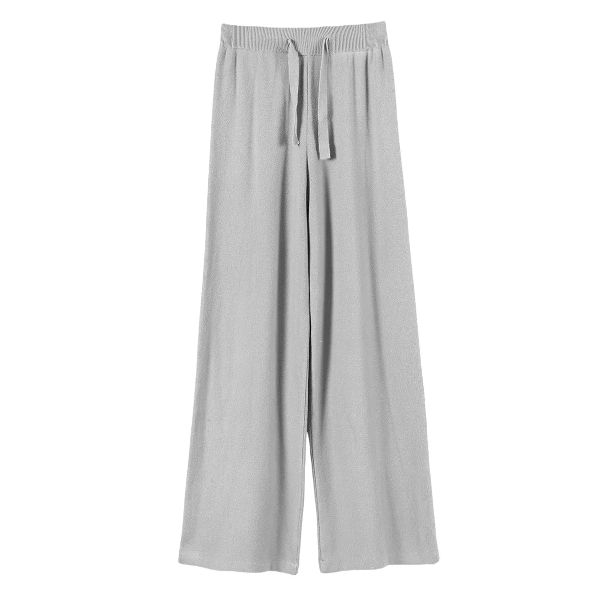 Polo Neck Knit Sweater & Wide Leg Pants Set