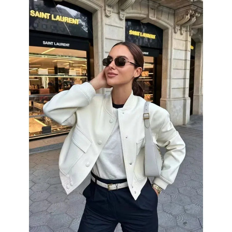 Women's Cropped Bomber Jacket