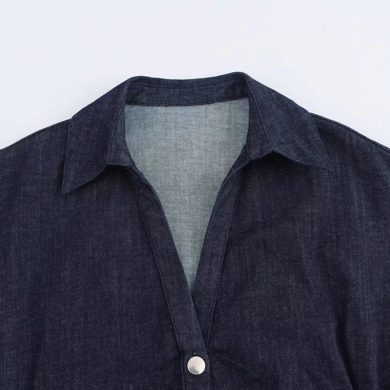 Denim Midi Shirt Dress
