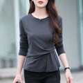 Women's Korean-Style Long-Sleeve T-Shirt