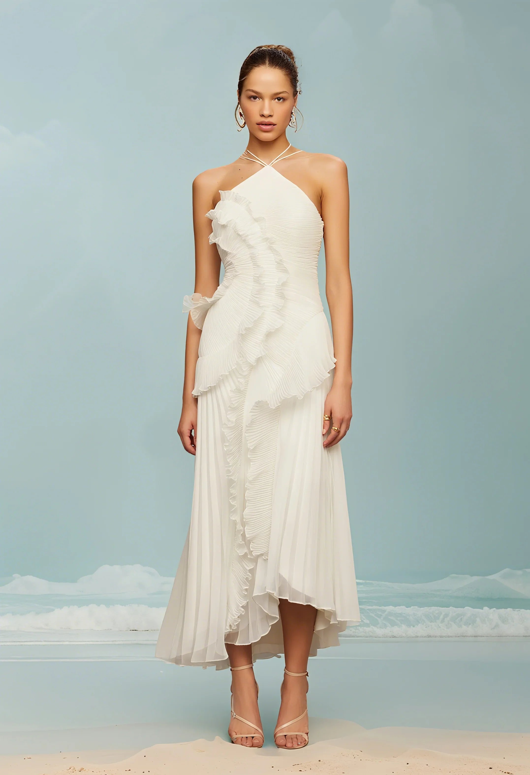 Backless Ankle-Length Camisole Party Dress