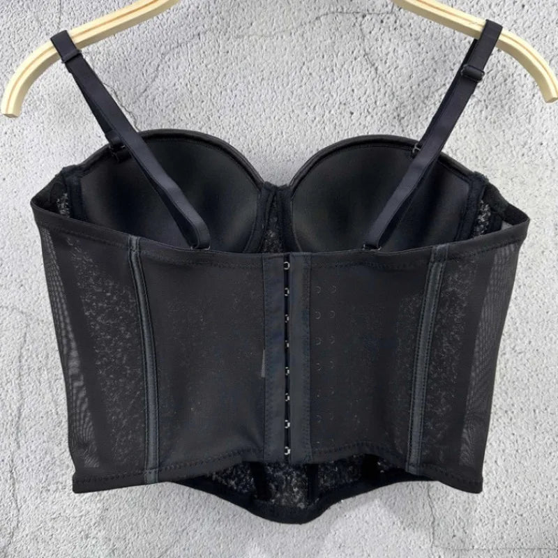 Vintage Bustier Bra Crop Tank Top