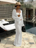 Women Swimwear Feminine Bikinis Cover-ups Holiday Crochet Beach Outfit K21