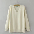 Women's Wavy Pattern V-Neck Sweater