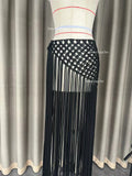 Beachapche Hand Crochet Tassel Skirts Women Fashion Sexy Side High Knitted  Beach Cover Ups