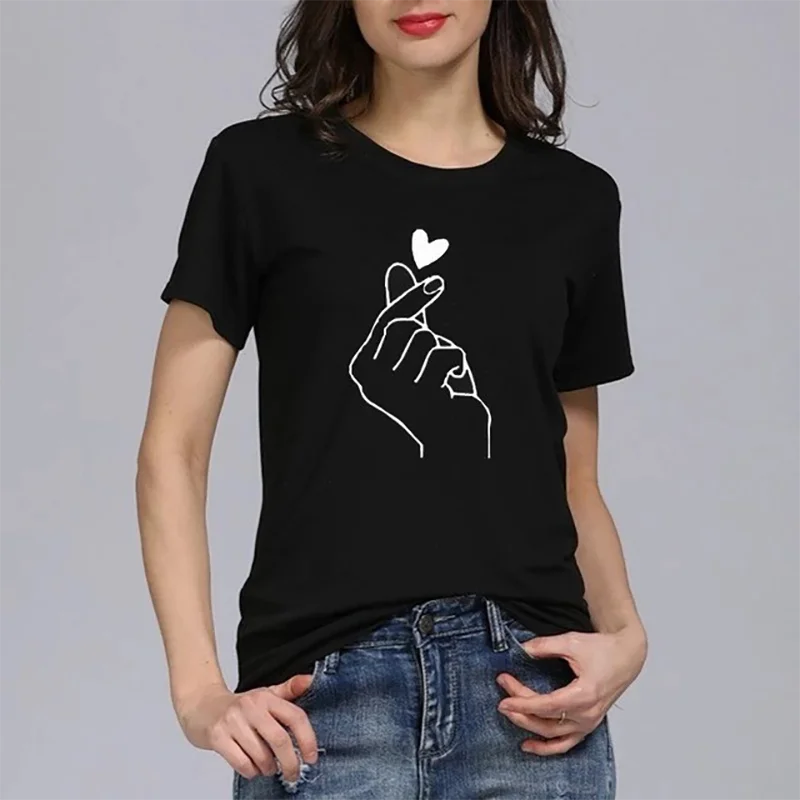 Women's Cute Print Crew Neck Short Sleeve T-Shirt