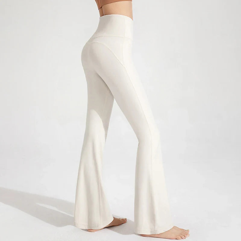 High Waist Flared Yoga Pants Hip Lifting Seamless Bell Bottom Fitness
