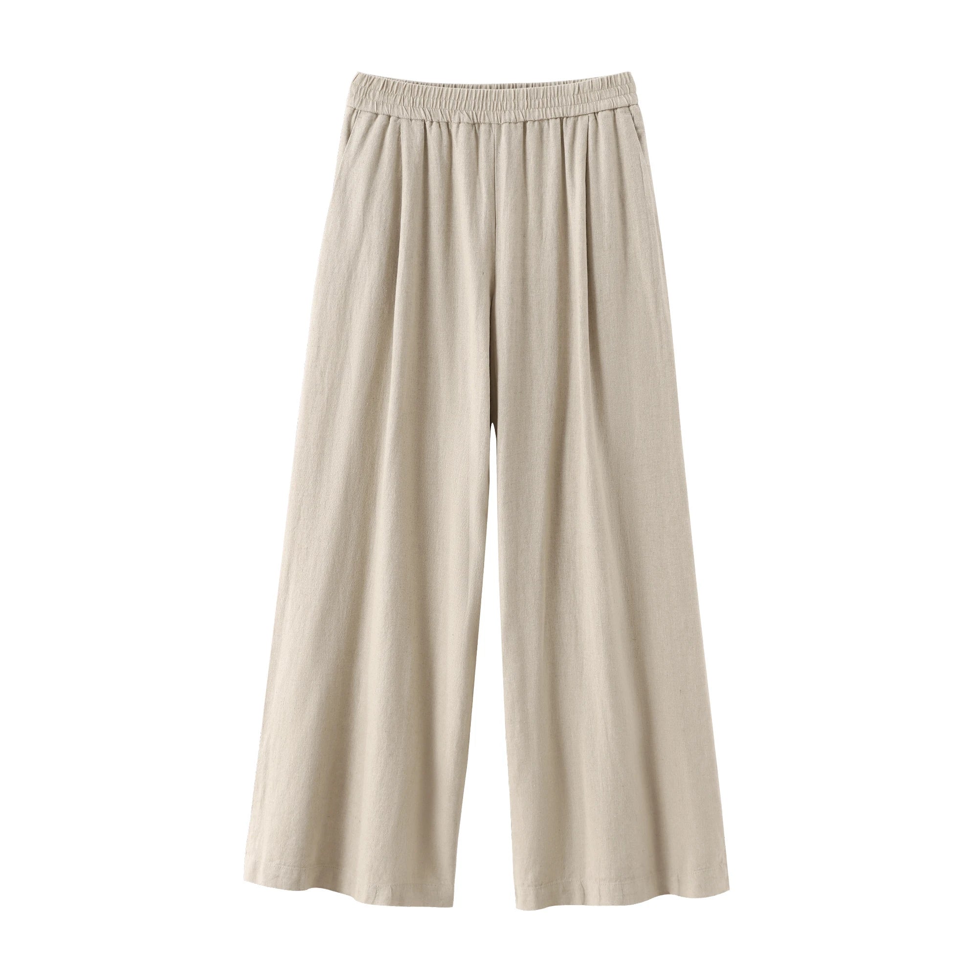 Turn-Down Collar Button Blouse & Wide Leg Pants Set