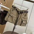 Women's High-Waist Cotton Denim Skirt