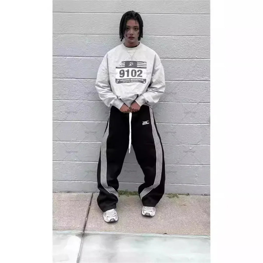 Cargo Pants Wide Leg Mid Waist Drawstring Pockets Loose Fit