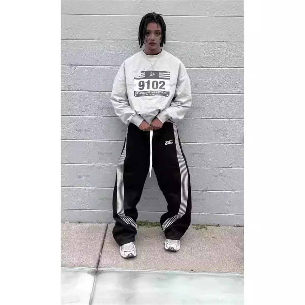 Cargo Pants Wide Leg Mid Waist Drawstring Pockets Loose Fit