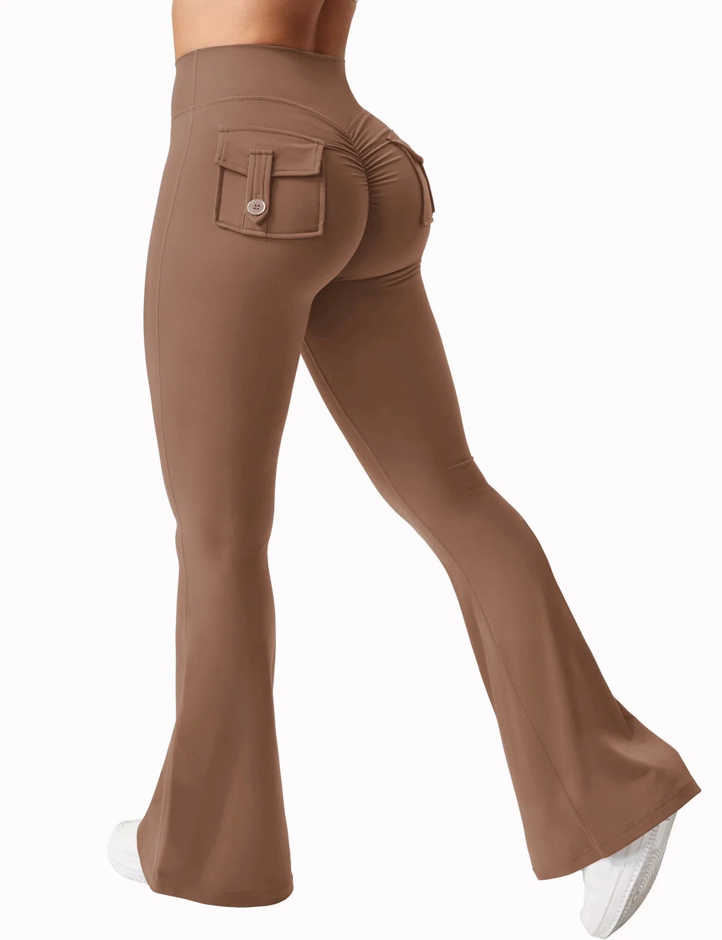 Women Wide Leg High Stretch Yoga Leggings Naked Feeling Compression Fitness Workwear with pockets Yoga Pant ﻿