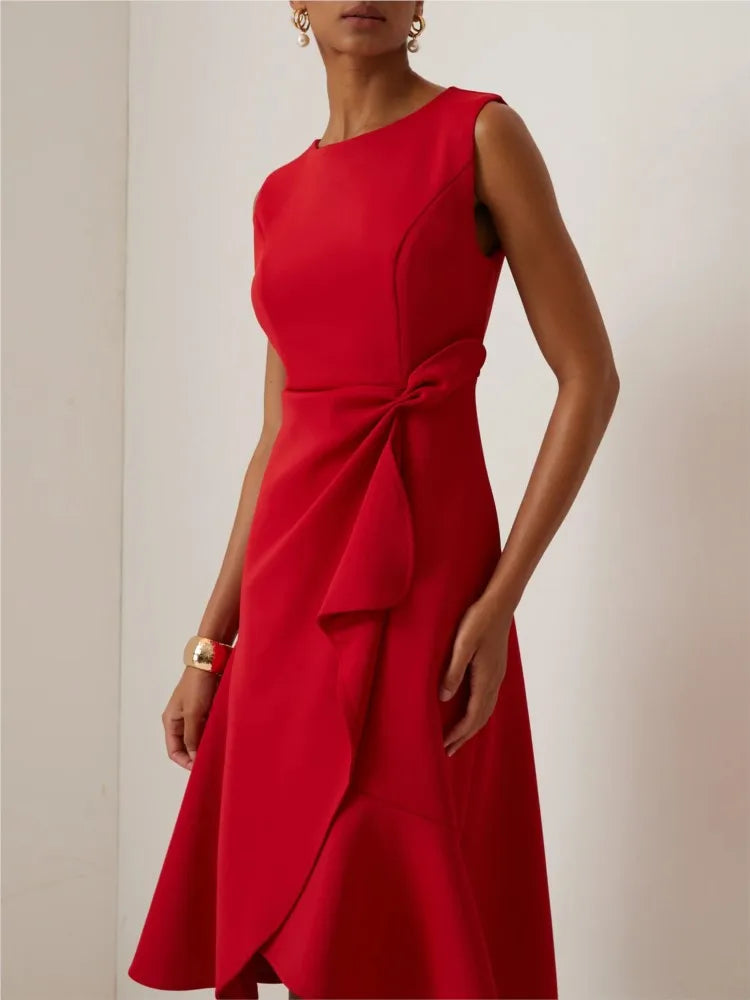 Women's Irregular Hem Party Midi Dress