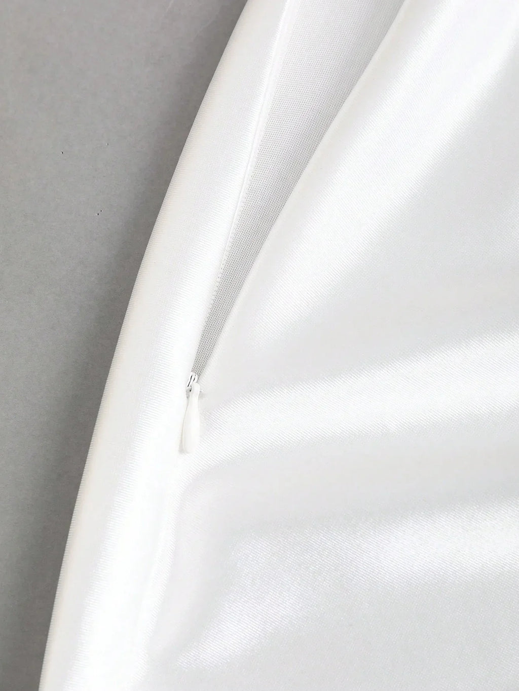 White Pleated Fishtail Skirt