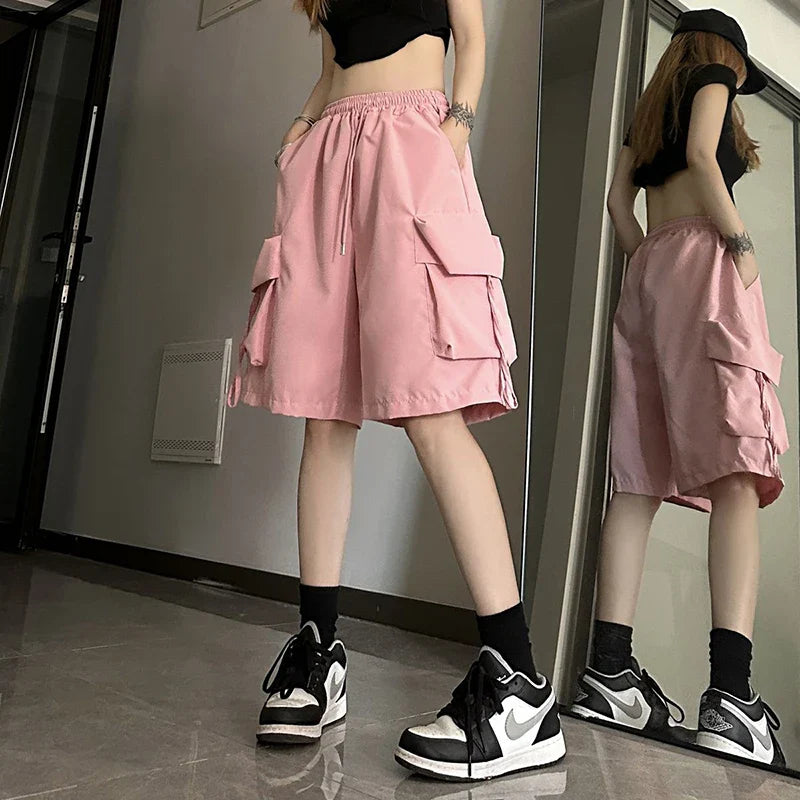 Women's High-Waist Cargo Shorts