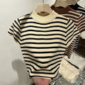 Striped Half-Turtleneck Sweater