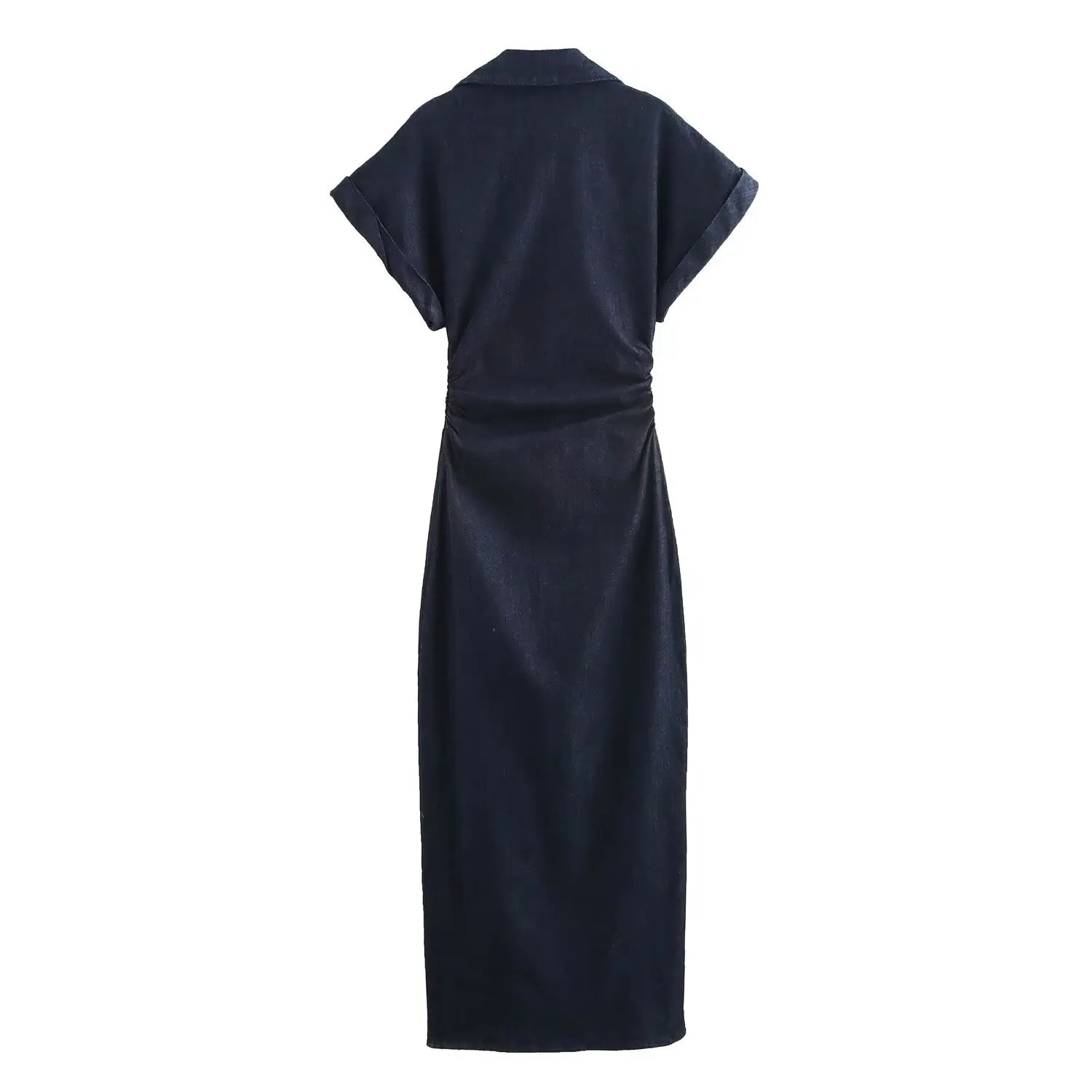 Denim Midi Shirt Dress