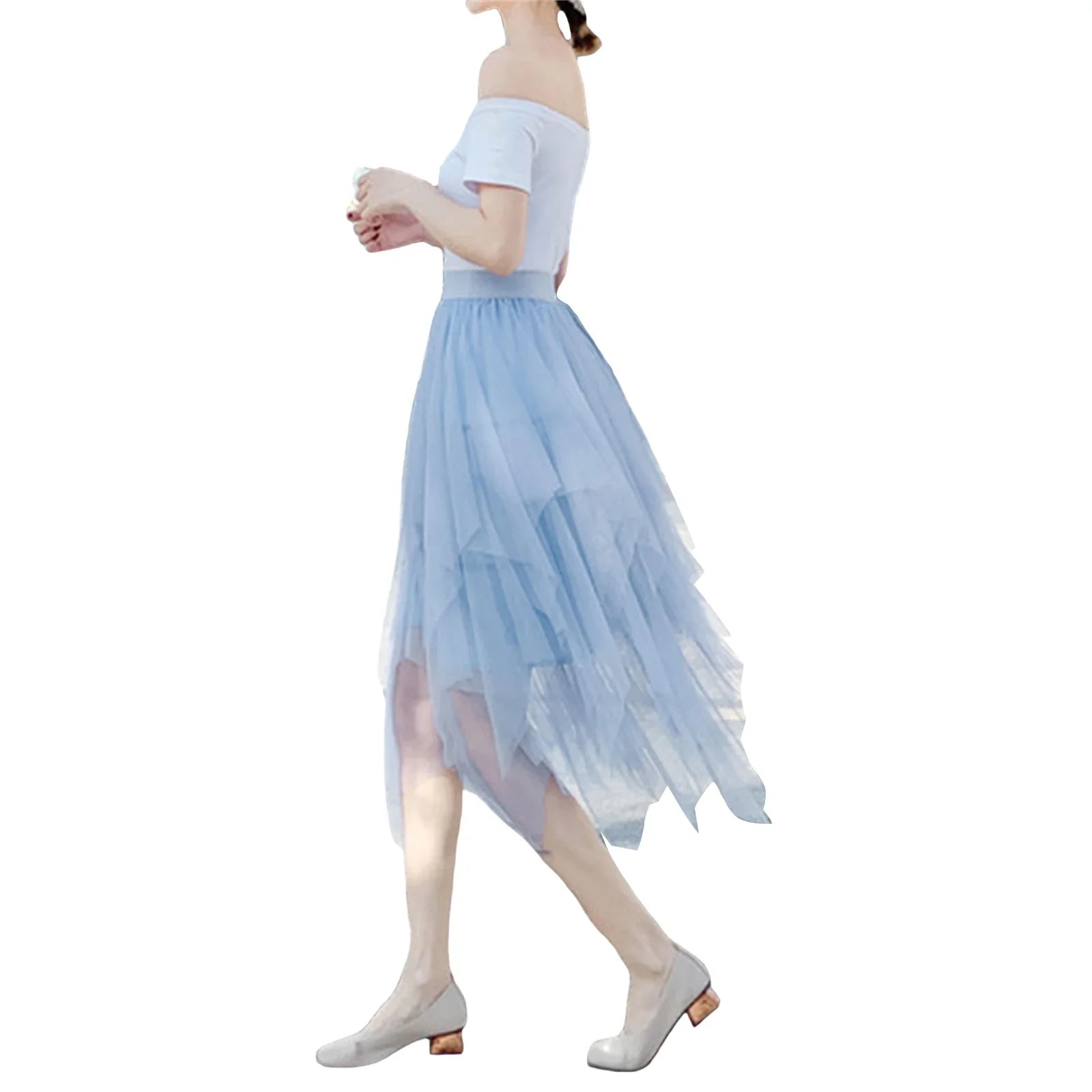 Women's Fairycore Mesh Tulle Bubble Skirt