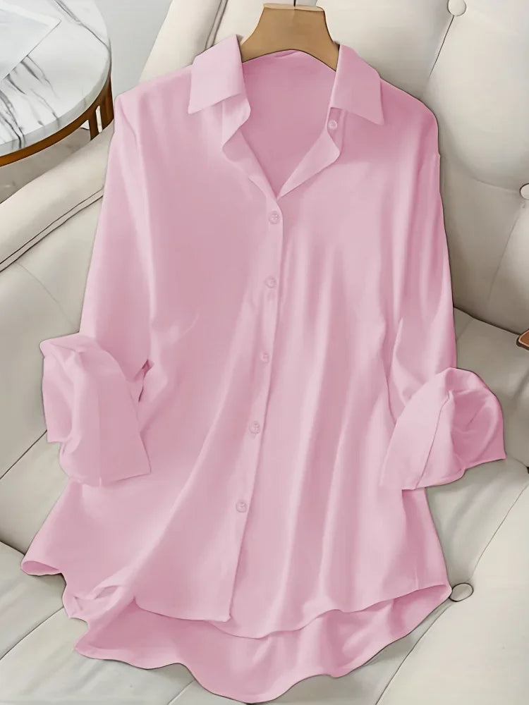 Women's Oversize Lapel Shirt