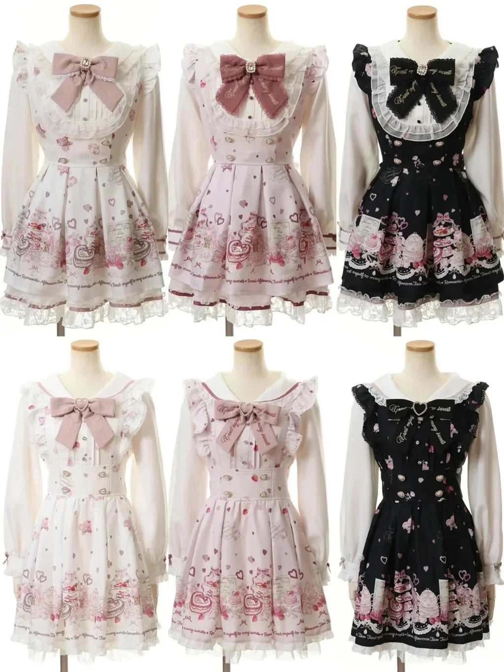 Harajuku Sweet Bow Black Plaid Dresses All-match Slim Fit Kawaii Lolita Dress