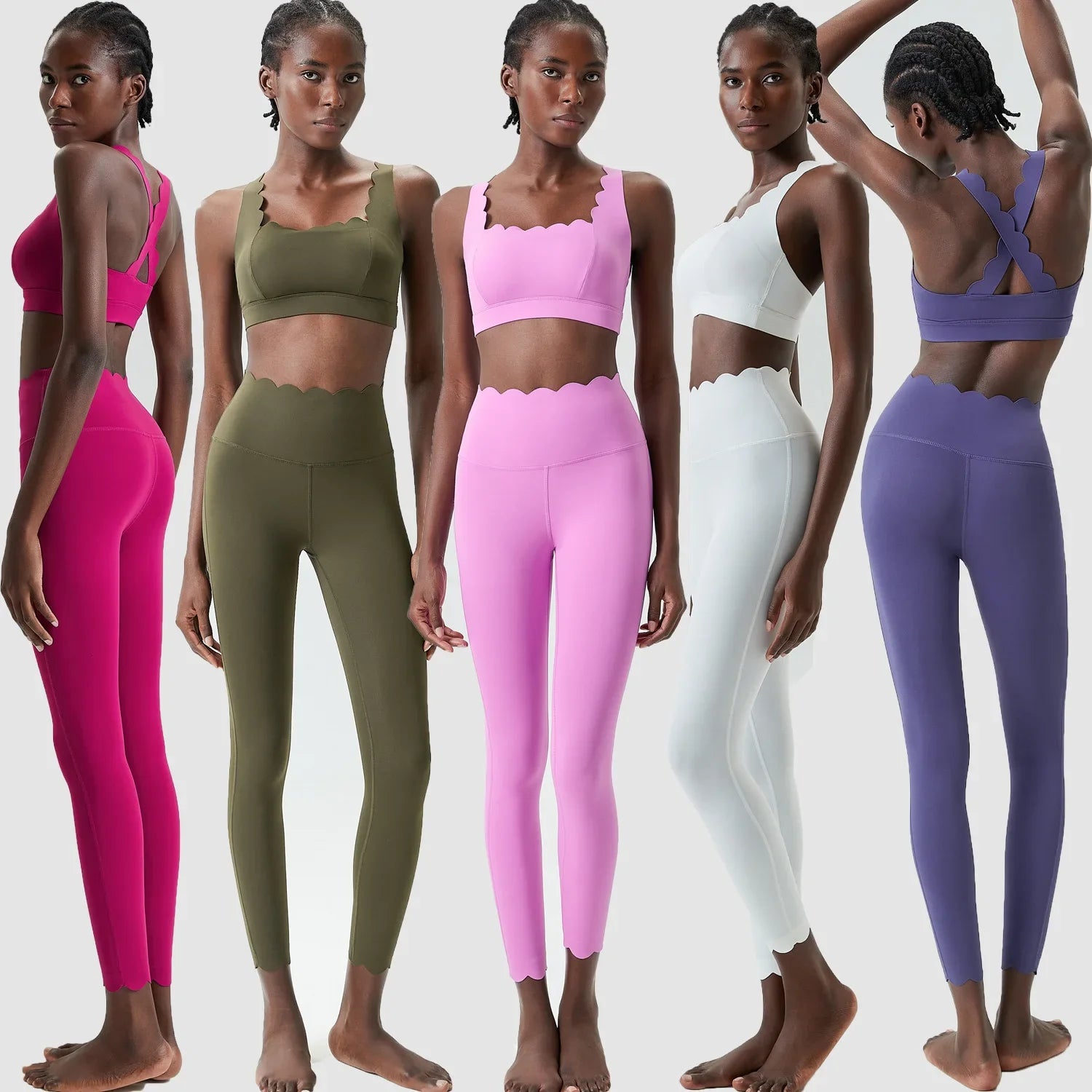 Two-Piece Gym Yoga Set | Women's Slim Fit Breathable Sportswear Suit
