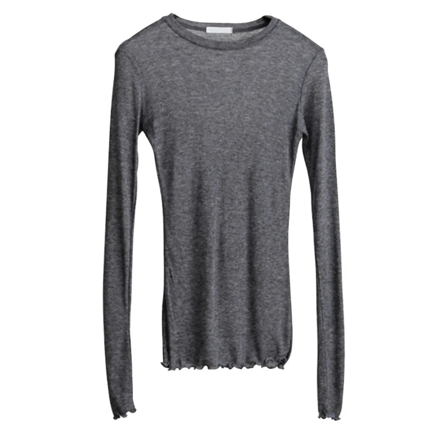 Sexy Sheer Long Sleeve Bodycon Tee