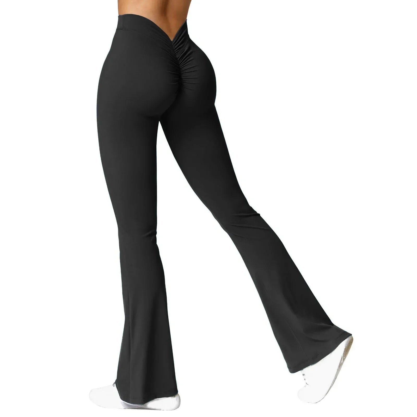 High Waist Flared Yoga Pants V-Back Hip Lifting Slim Fit Sports