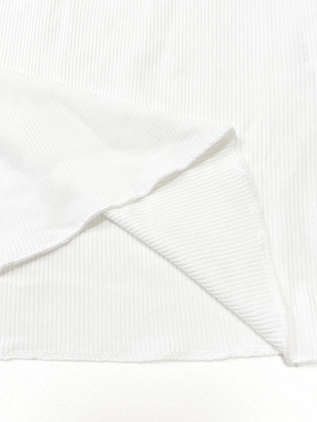 Ribbed Half Button Long Sleeve Tee