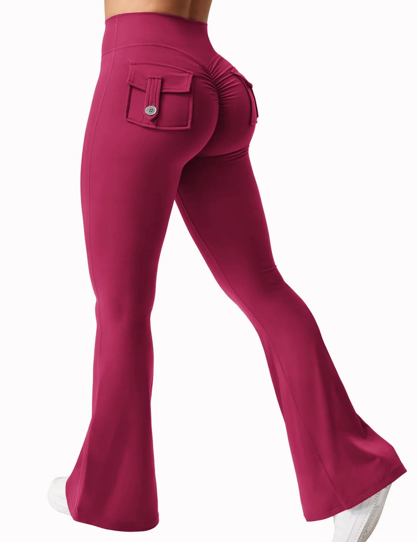 Women Wide Leg High Stretch Yoga Leggings Naked Feeling Compression Fitness Workwear with pockets Yoga Pant ﻿