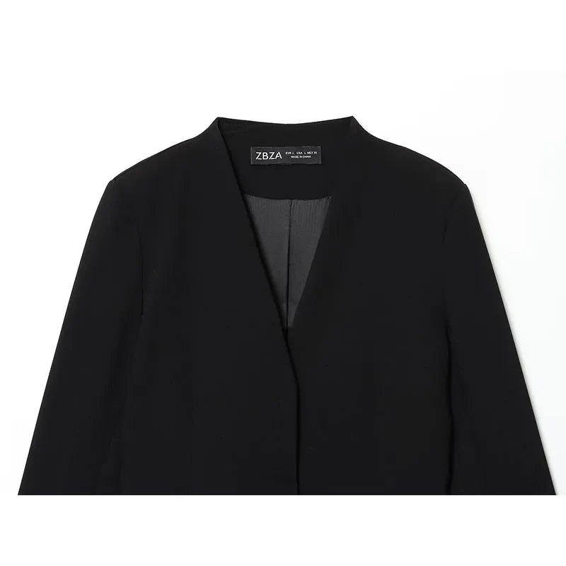 Women Fashion Blazer Dress Long Sleeve Office Chic Dress