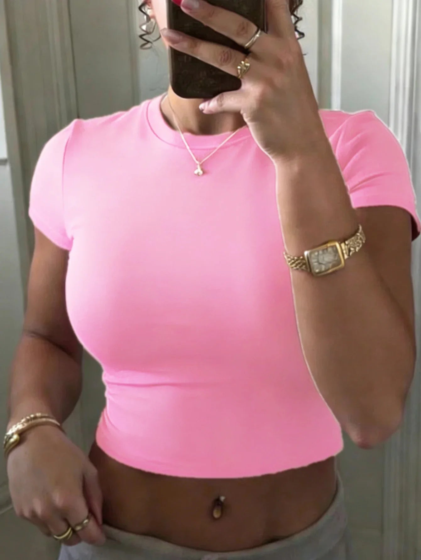 Slim-Fit Crop Yoga Tee