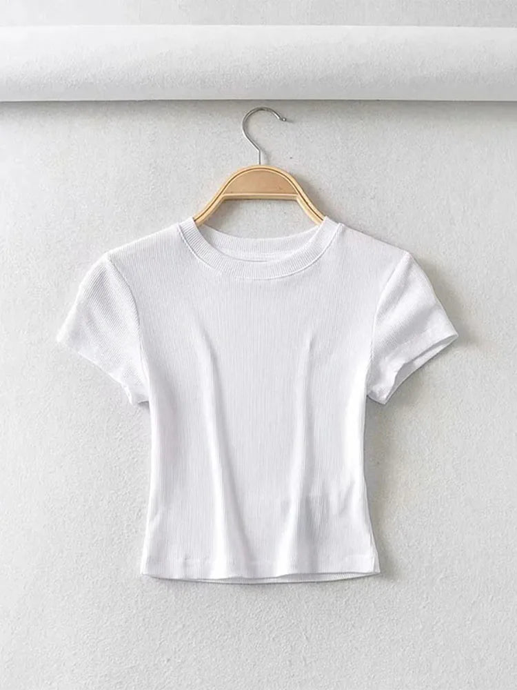 Sexy Slim Fit Short Sleeve Crop Top