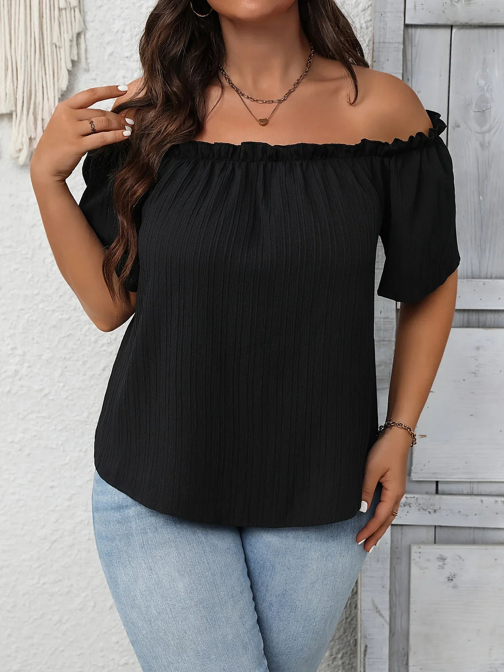 Women's Off-Shoulder Solid Top