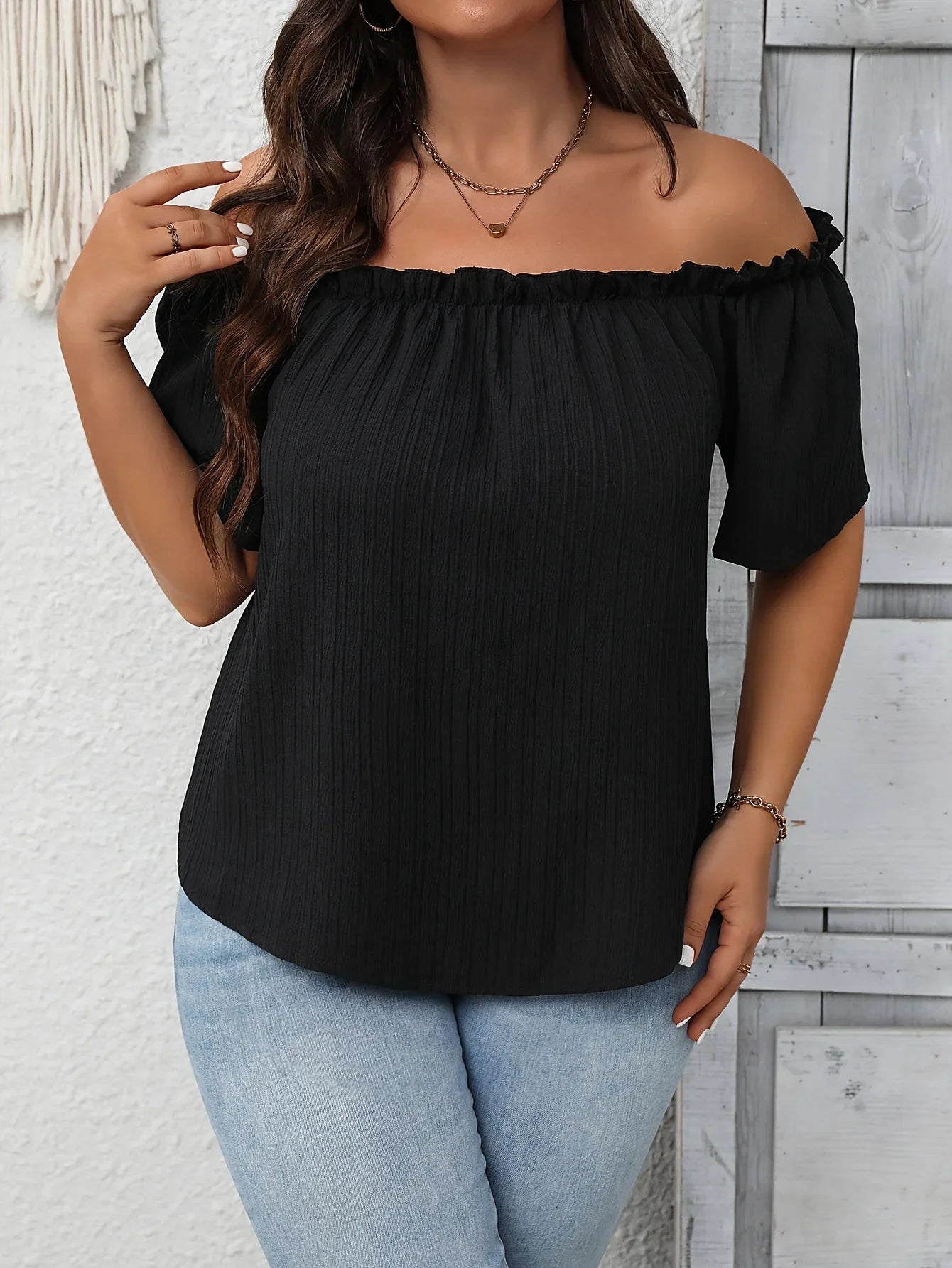 Women's Off-Shoulder Solid Top