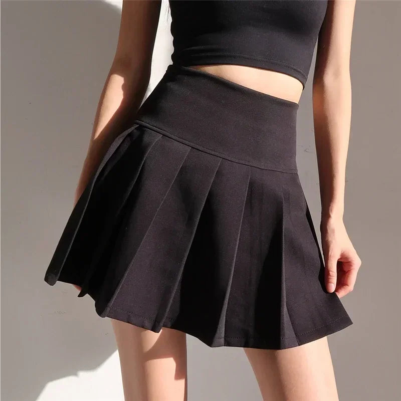 Women's Y2K High-Waist Pleated Mini Skirt