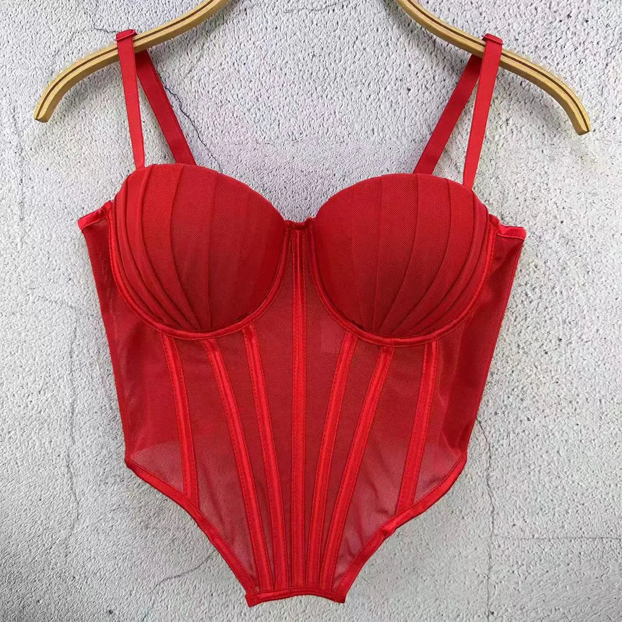 Vintage Bustier Bra Crop Tank Top