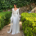 Women's Dress - Elegant V-Neck Lace Patchwork Backless Bandage Maxi Dress