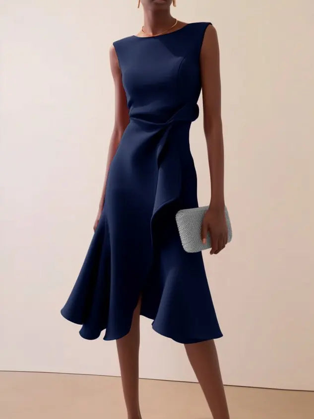 Women's Irregular Hem Party Midi Dress