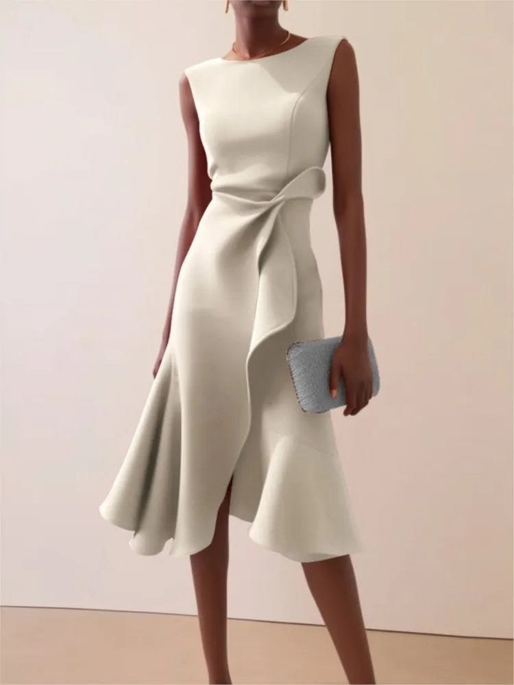 Women's Irregular Hem Party Midi Dress