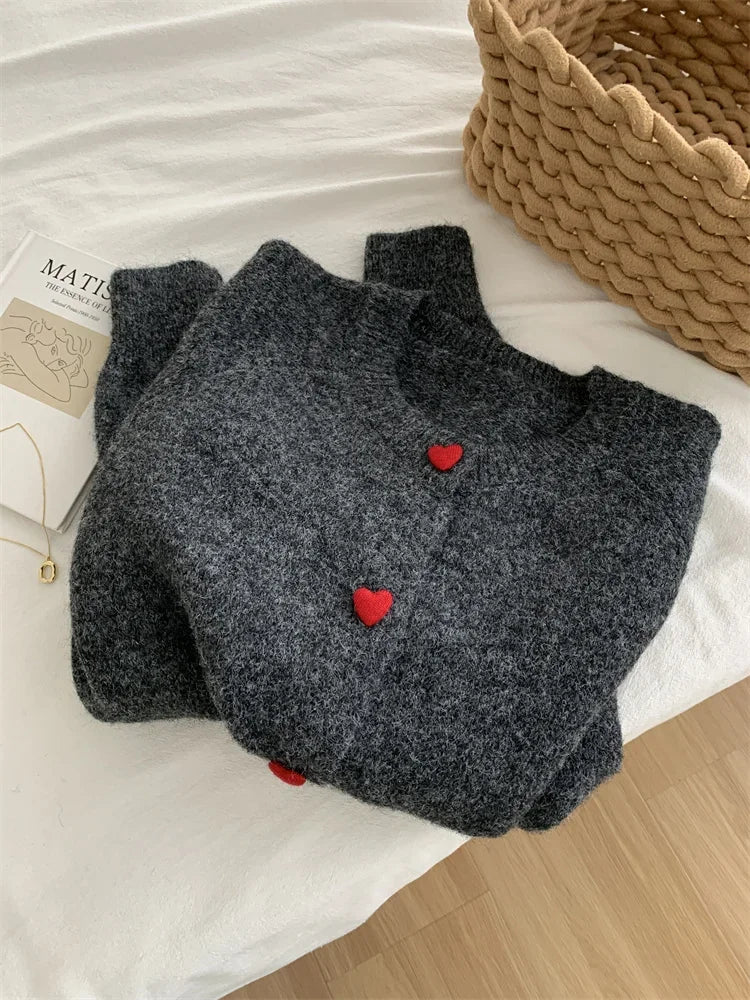 Women's Wool Knitted Cardigan - Slim Fit Button-Up Sweater