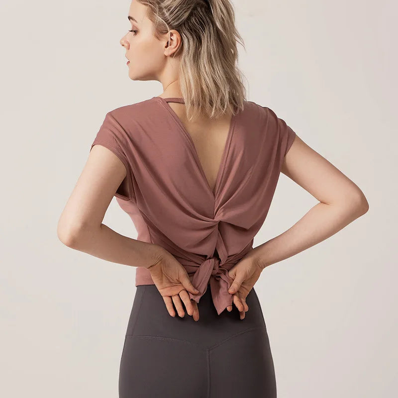 Women's Open Back Yoga Top