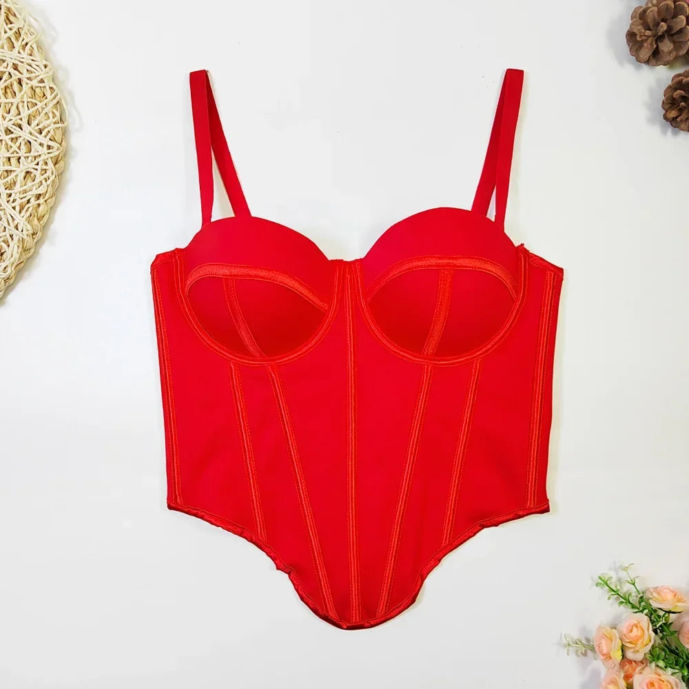 Vintage Bustier Bra Crop Tank Top