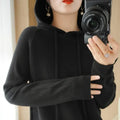 Hooded Knit Sweater Long Sleeve Regular Fit Pullover