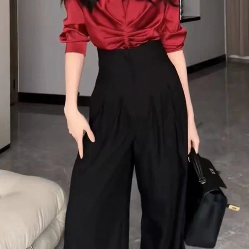 High-Waist Wide-Leg Pants