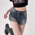 Women's High-Waist Denim Shorts